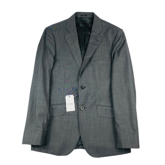 Hardy Amies Gray Marlane Wool Mens Blazer Size Mens 38R NWT